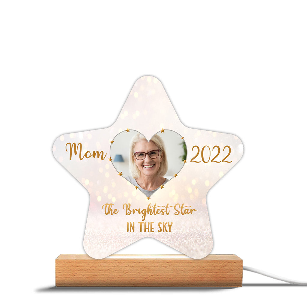 The Brightest Star in the Sky - Personalized Mother's Day Mother Shaped Plaque Light Base