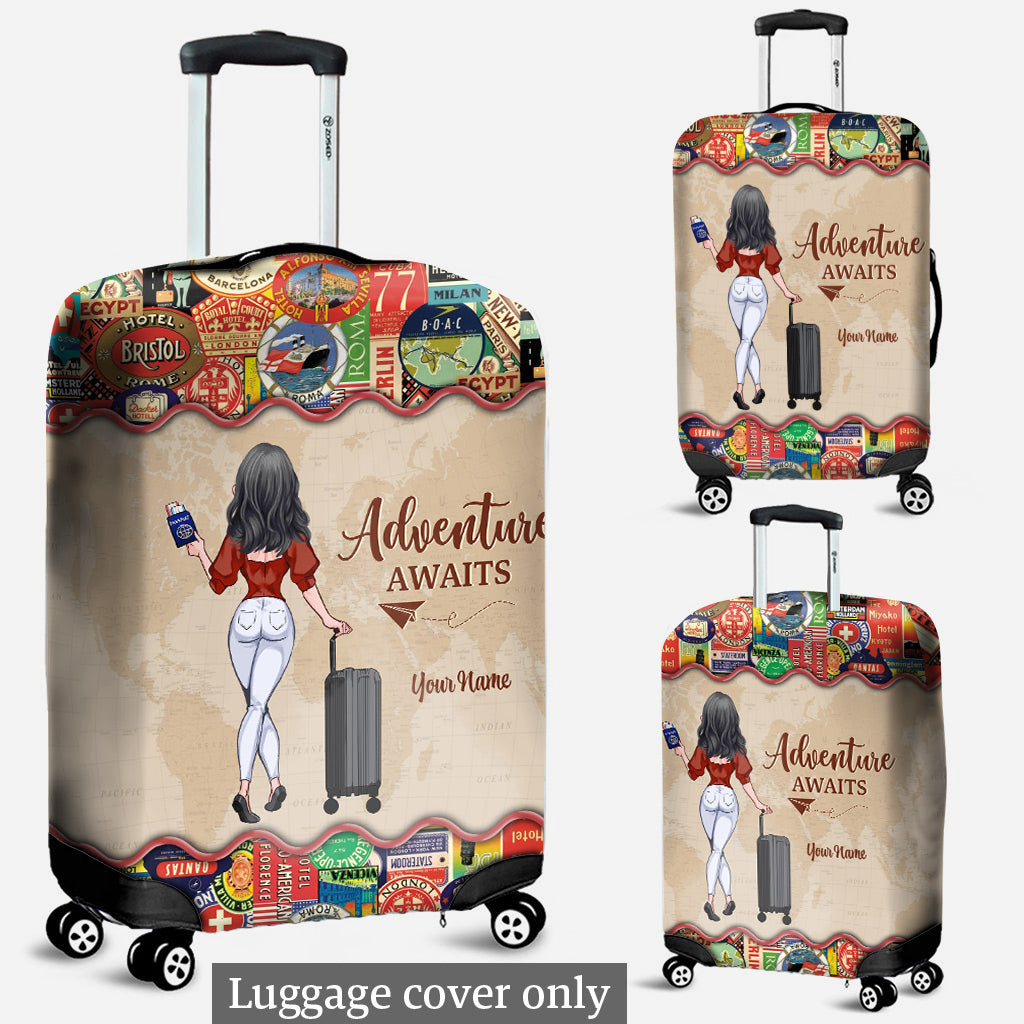 Adventure Awaits - Personalized Travelling Luggage Cover