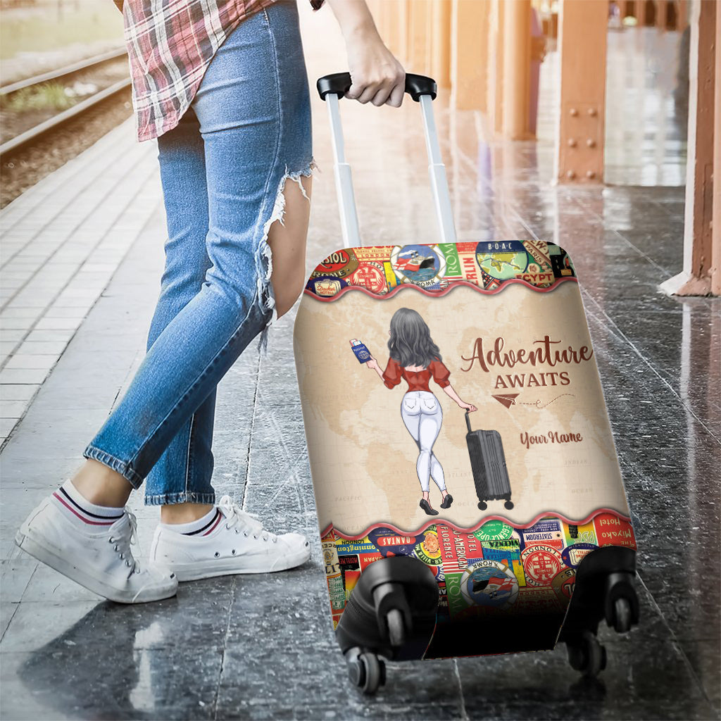 Adventure Awaits - Personalized Travelling Luggage Cover