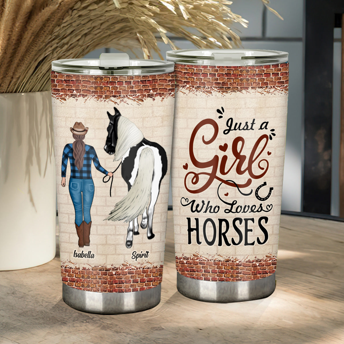 Just A Girl Who Loves Horses - Personalized Horse Tumbler