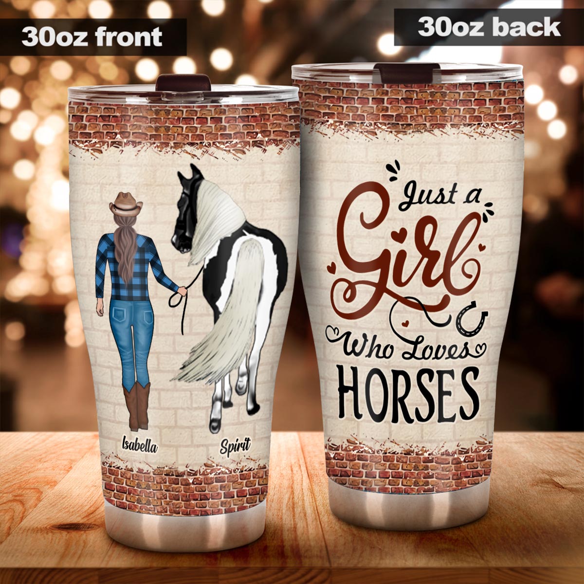 Just A Girl Who Loves Horses - Personalized Horse Tumbler