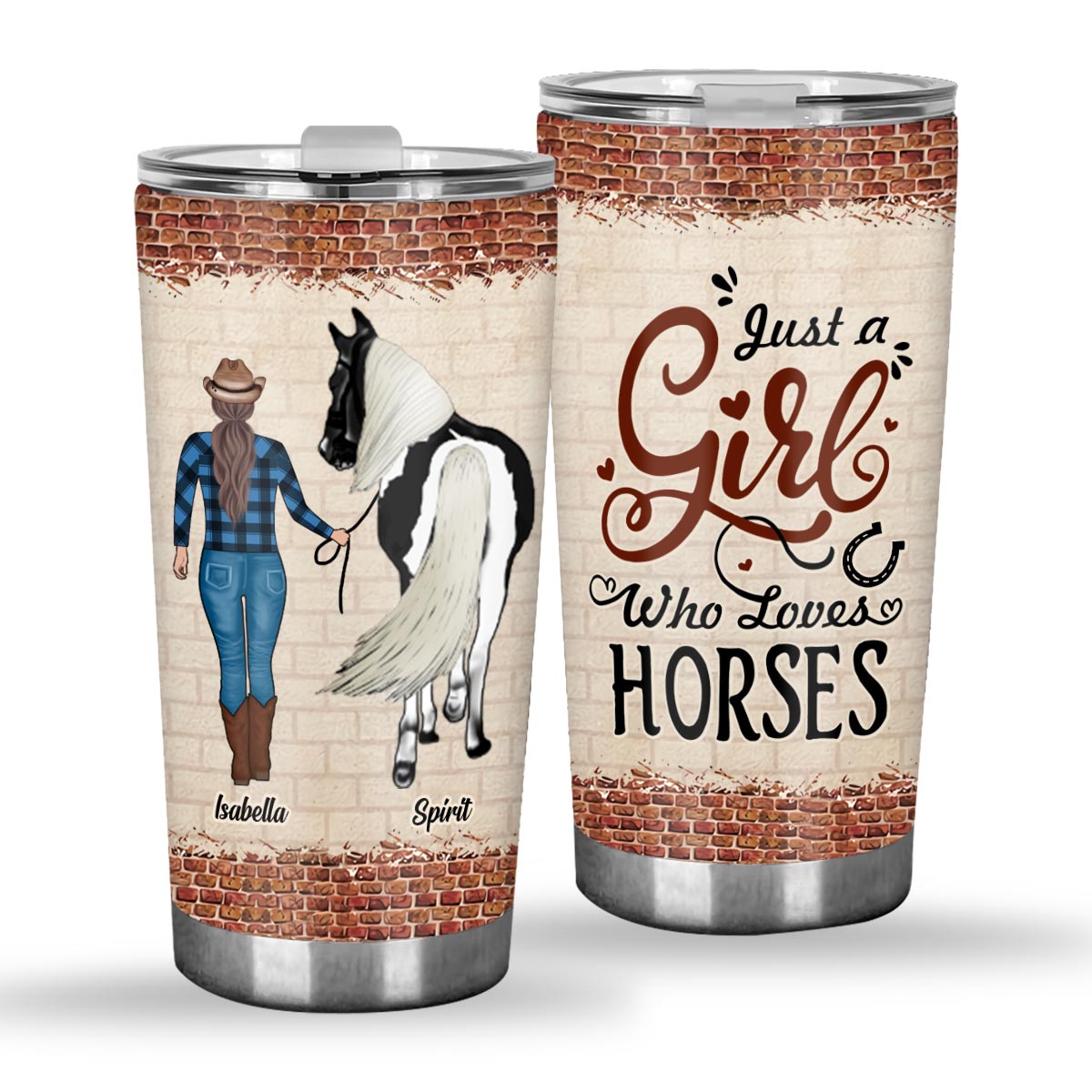 Just A Girl Who Loves Horses - Personalized Horse Tumbler