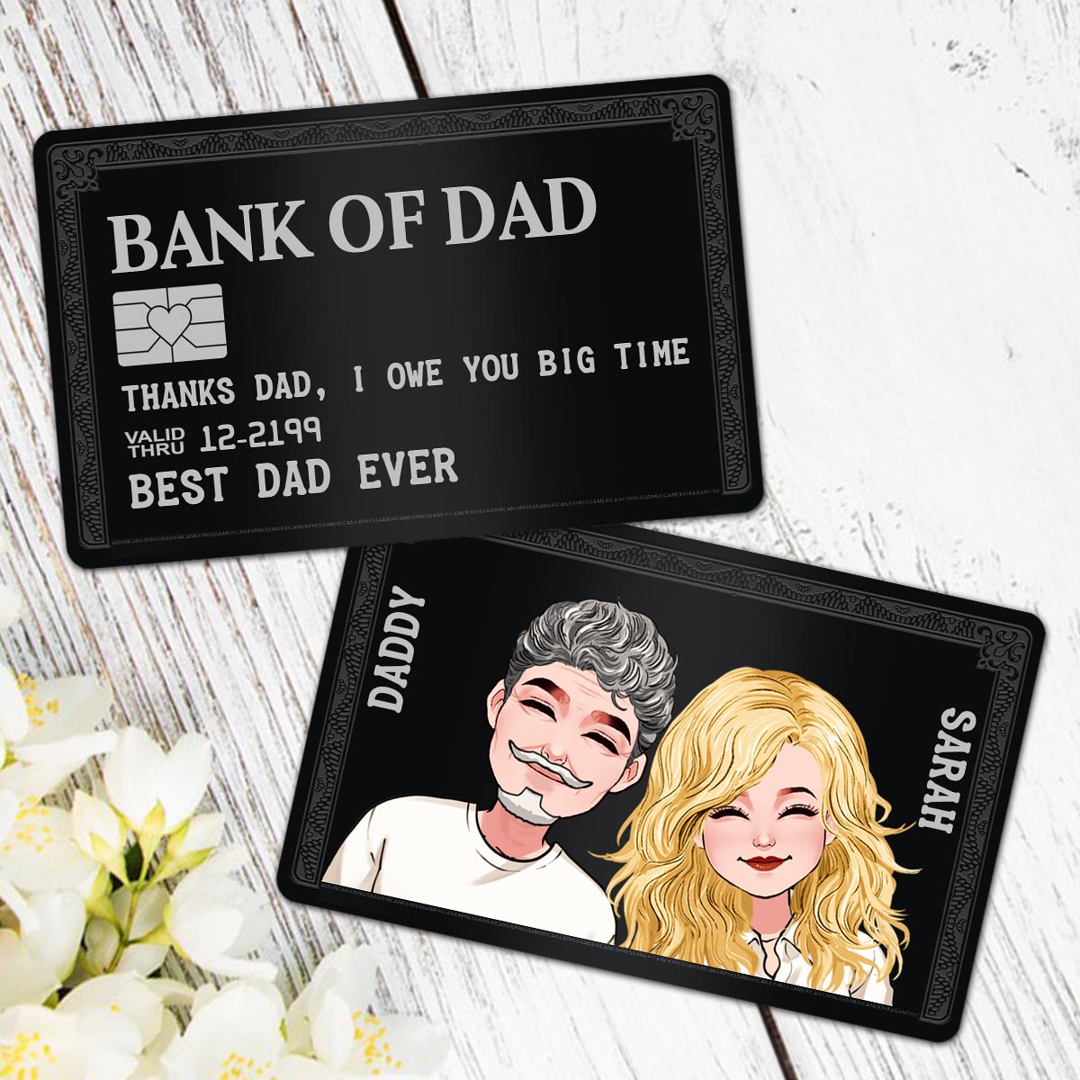 Bank Of Dad - Personalized Father's Day Father Wallet Insert Card