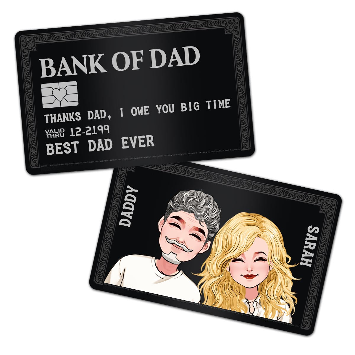 Bank Of Dad - Personalized Father's Day Father Wallet Insert Card