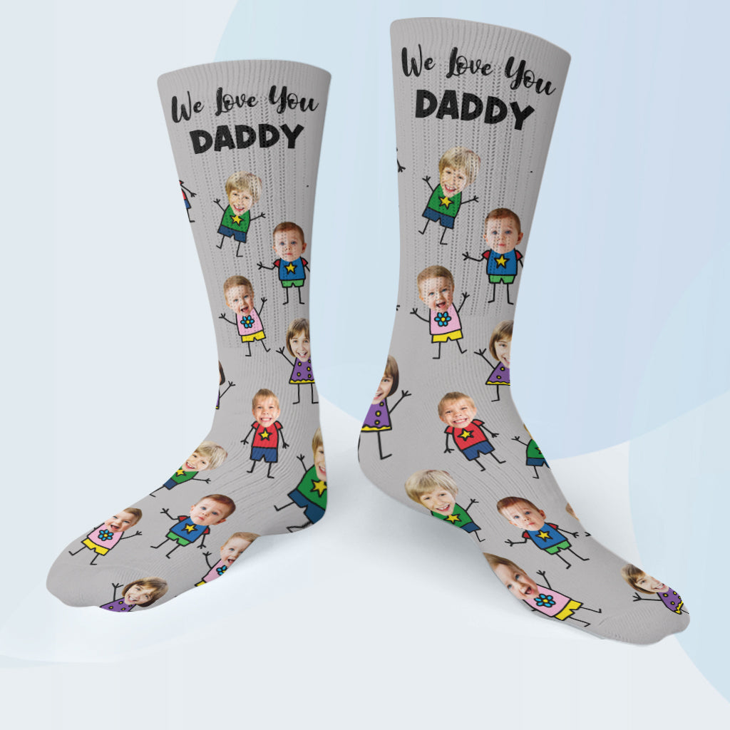 We Love You - Personalized Father Socks