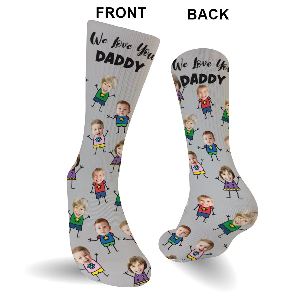 We Love You - Personalized Father Socks
