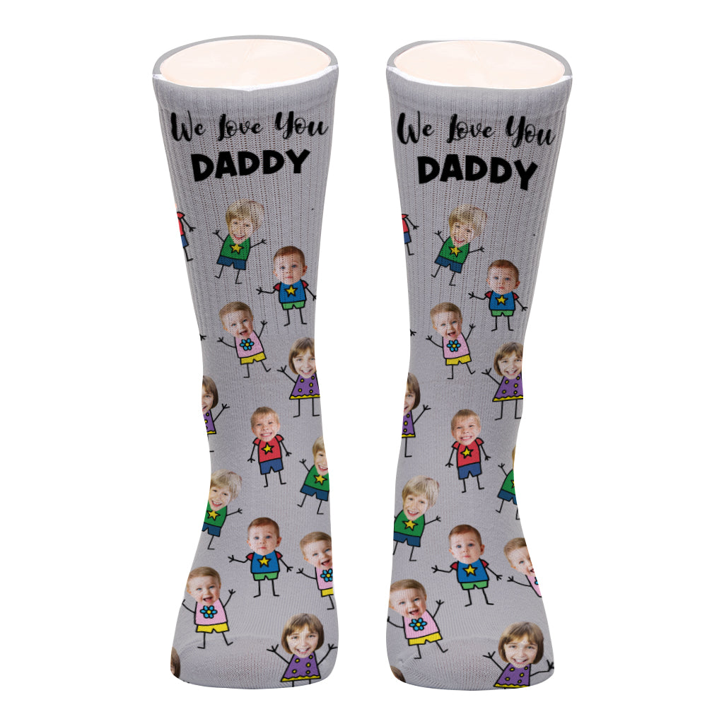 We Love You - Personalized Father Socks