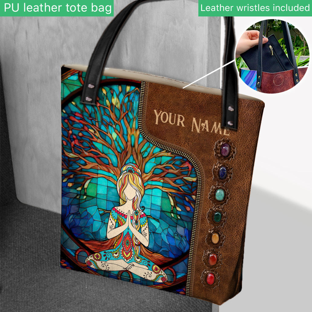 Namaste Green - Personalized Yoga Tote Bag