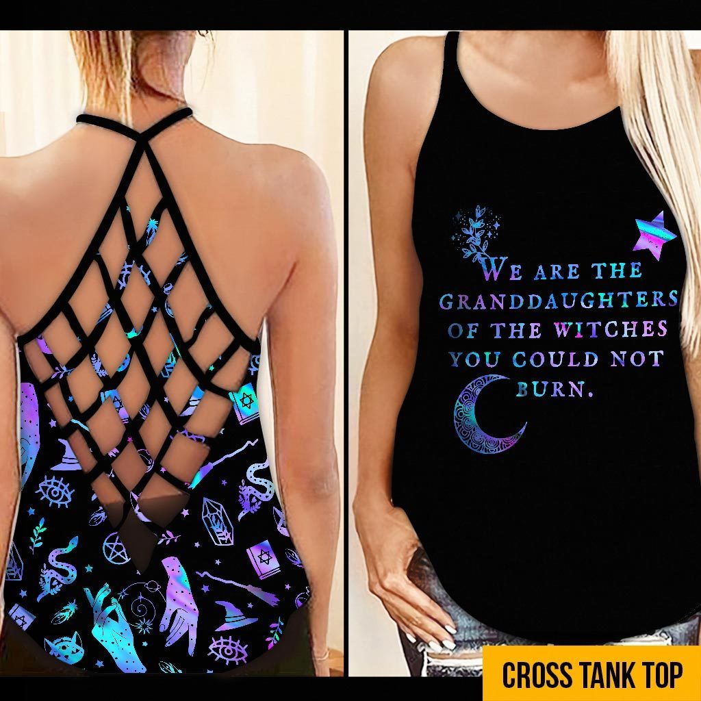 Discover We Are The Granddaughters Of The Witches You Could Not Burn - Witch Cross Tank Top