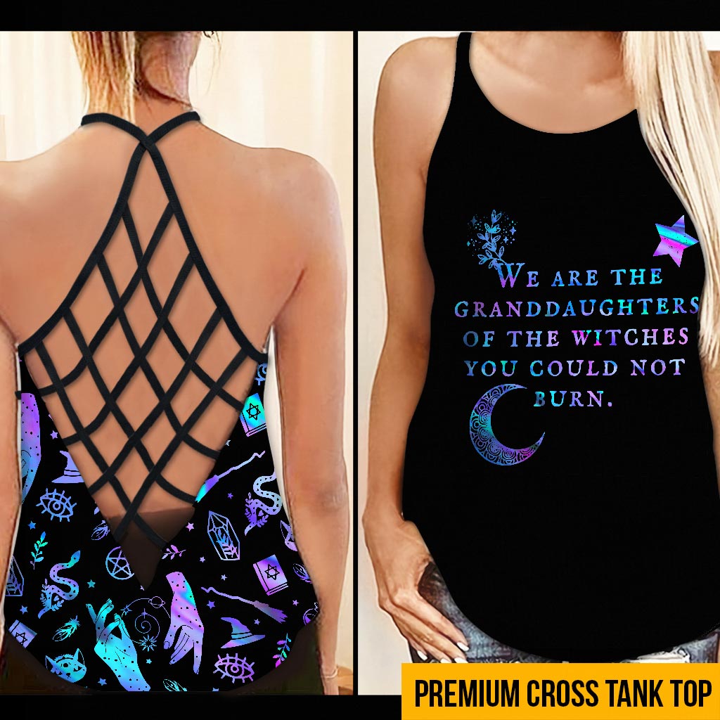 Disover We Are The Granddaughters Of The Witches You Could Not Burn - Witch Cross Tank Top