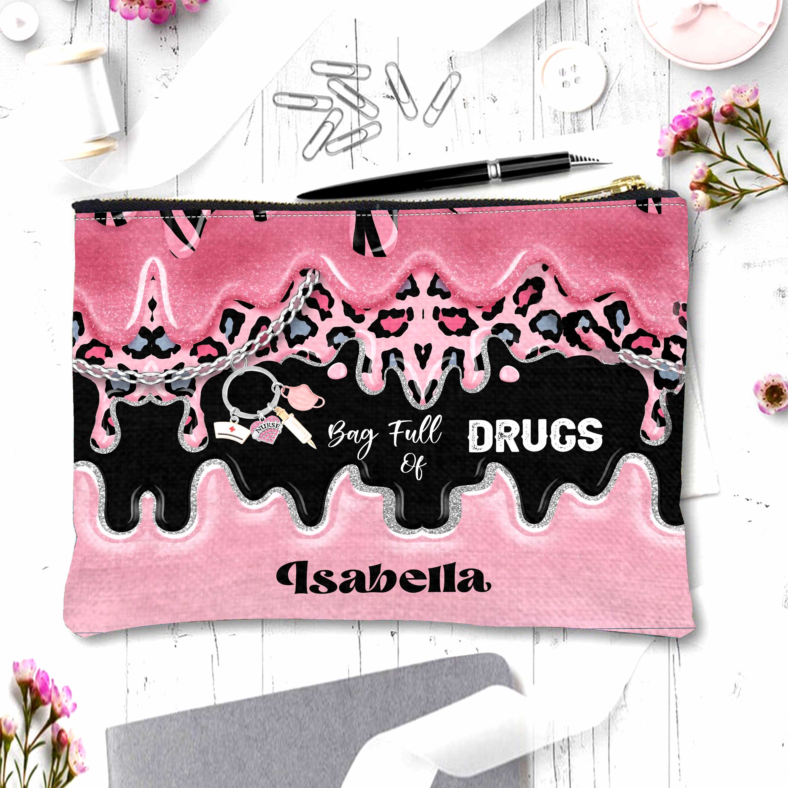 Discover Bag Full Of - Personalized Nurse Makeup Bag