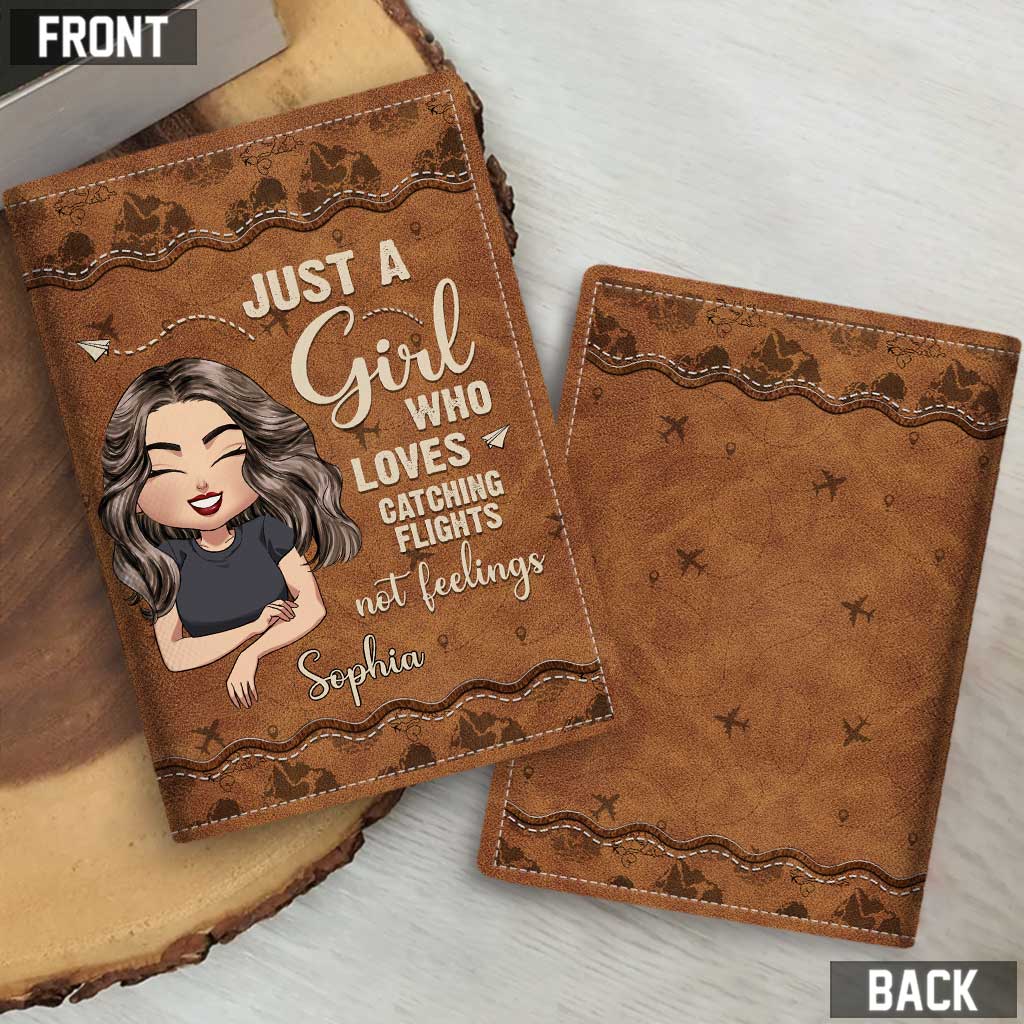 Just A Girl - Personalized Travelling Passport Holder