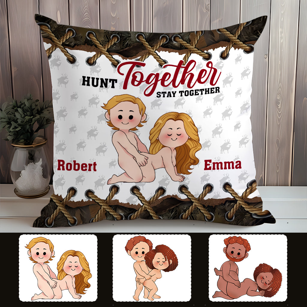 Hunt Together Stay Together - Personalized Hunting Throw Pillow