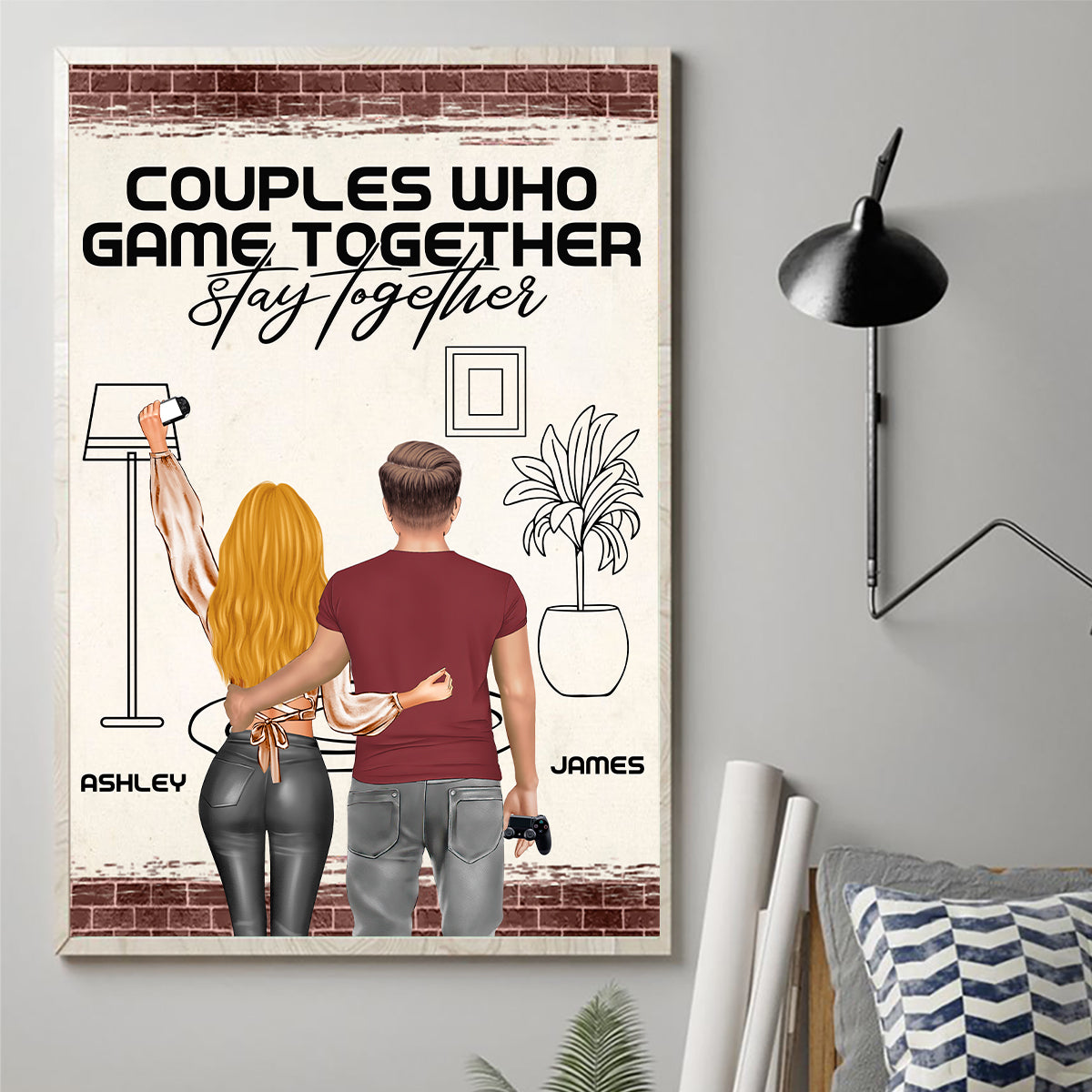 Couples Who Game Together Stay Together - Personalized Video Game Canvas And Poster