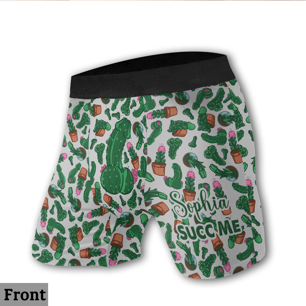 Naughty Cactus - Personalized Cactus Men Boxer Briefs