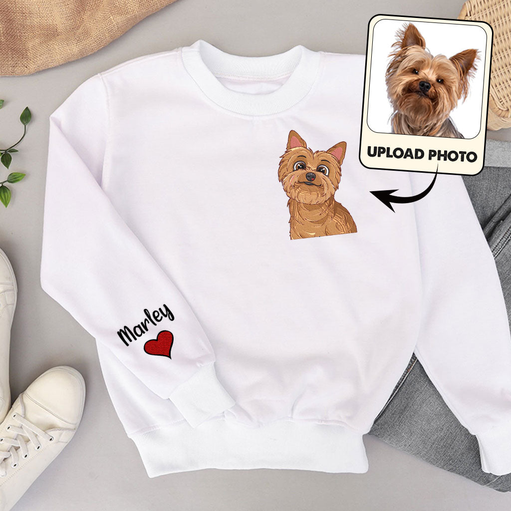 Custom 2D Photo - Personalized Dog Embroidered Sweater