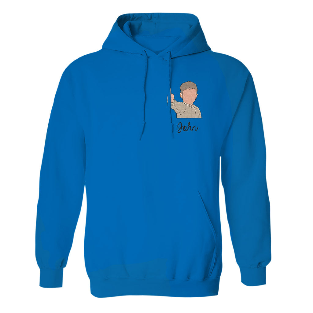 Custom 2D Photo - Personalized Kid Embroidered Hoodie