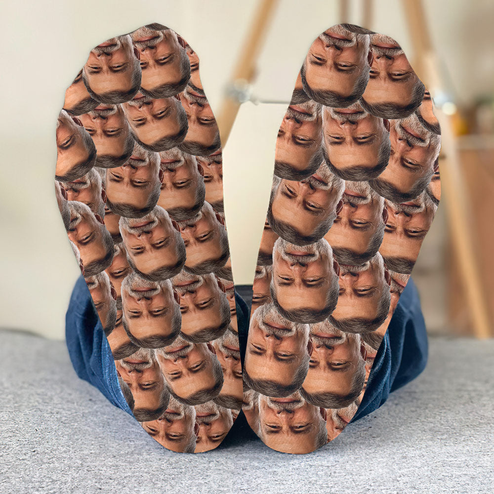 Customizable Printed Face - Personalized Grandpa Socks