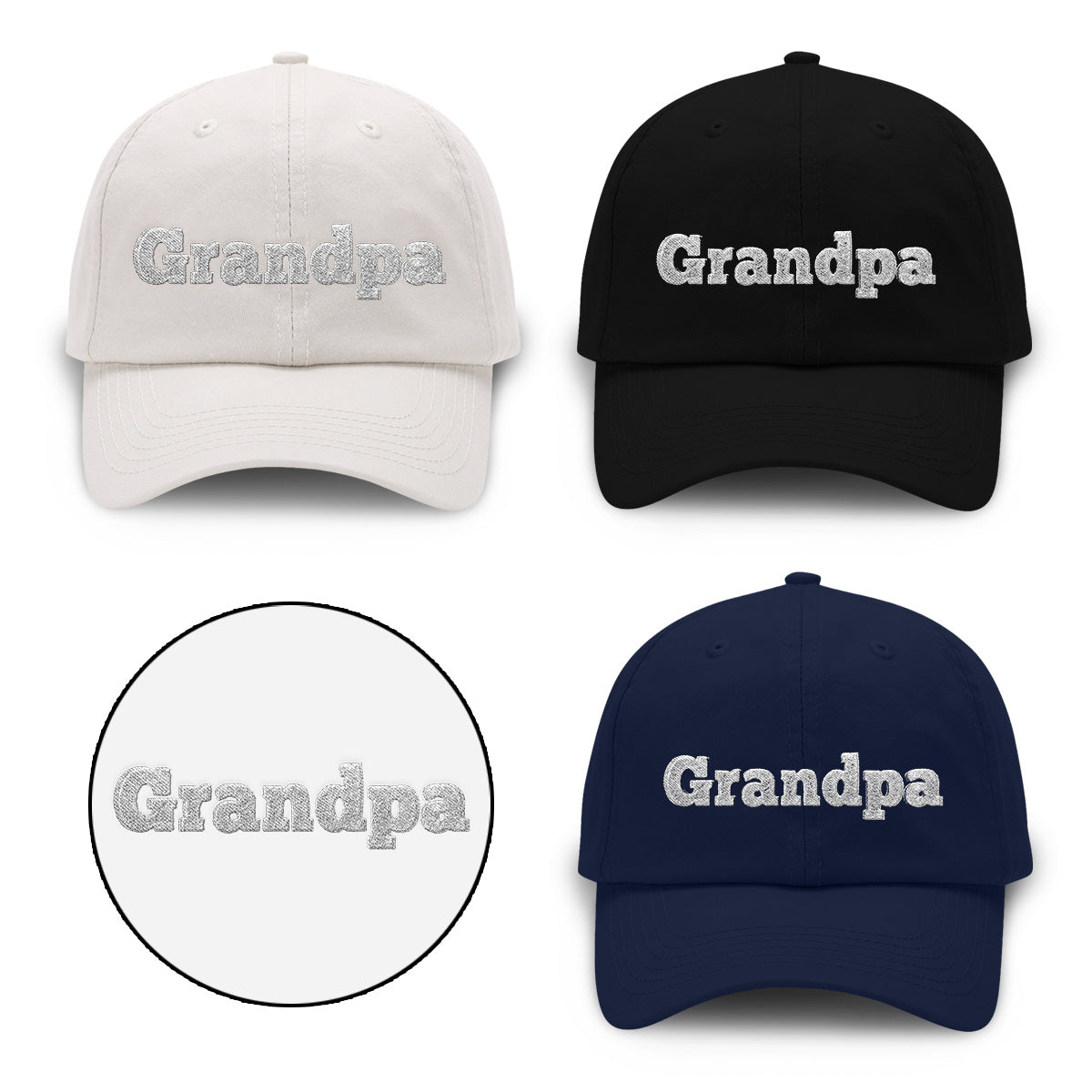 Custom Name - Personalized Grandpa Embroidered Classic Cap