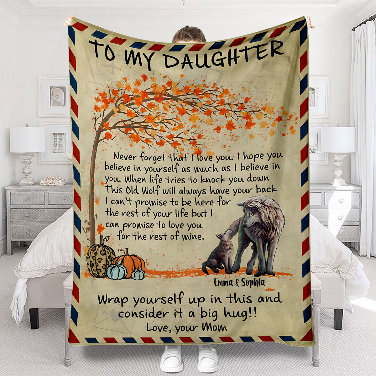 Letter To My Daughter - Personalized Daughter Blanket