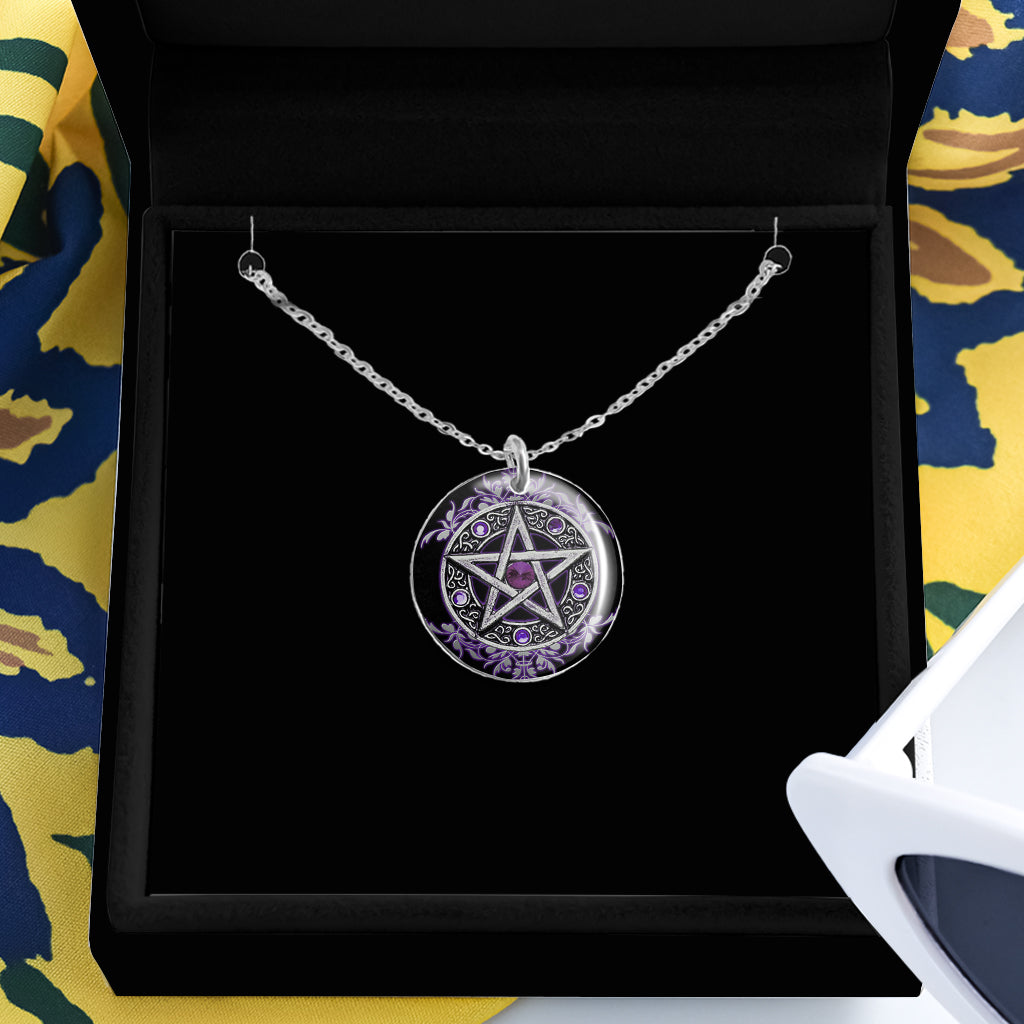 Witch Please Witch Wall Clock - Witch Round Pendant Necklace