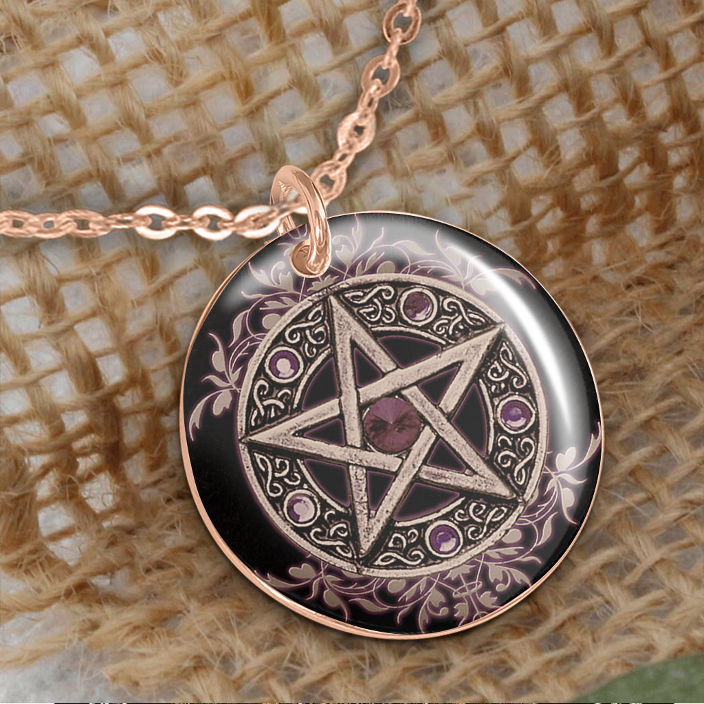 Witch Please Witch Wall Clock - Witch Round Pendant Necklace