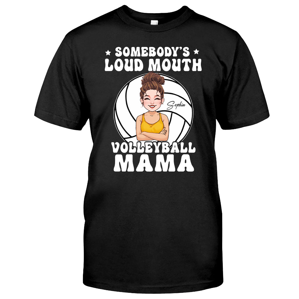 Loud Mouth Volleyball Mama - Personalized Volleyball T-shirt And Hoodie