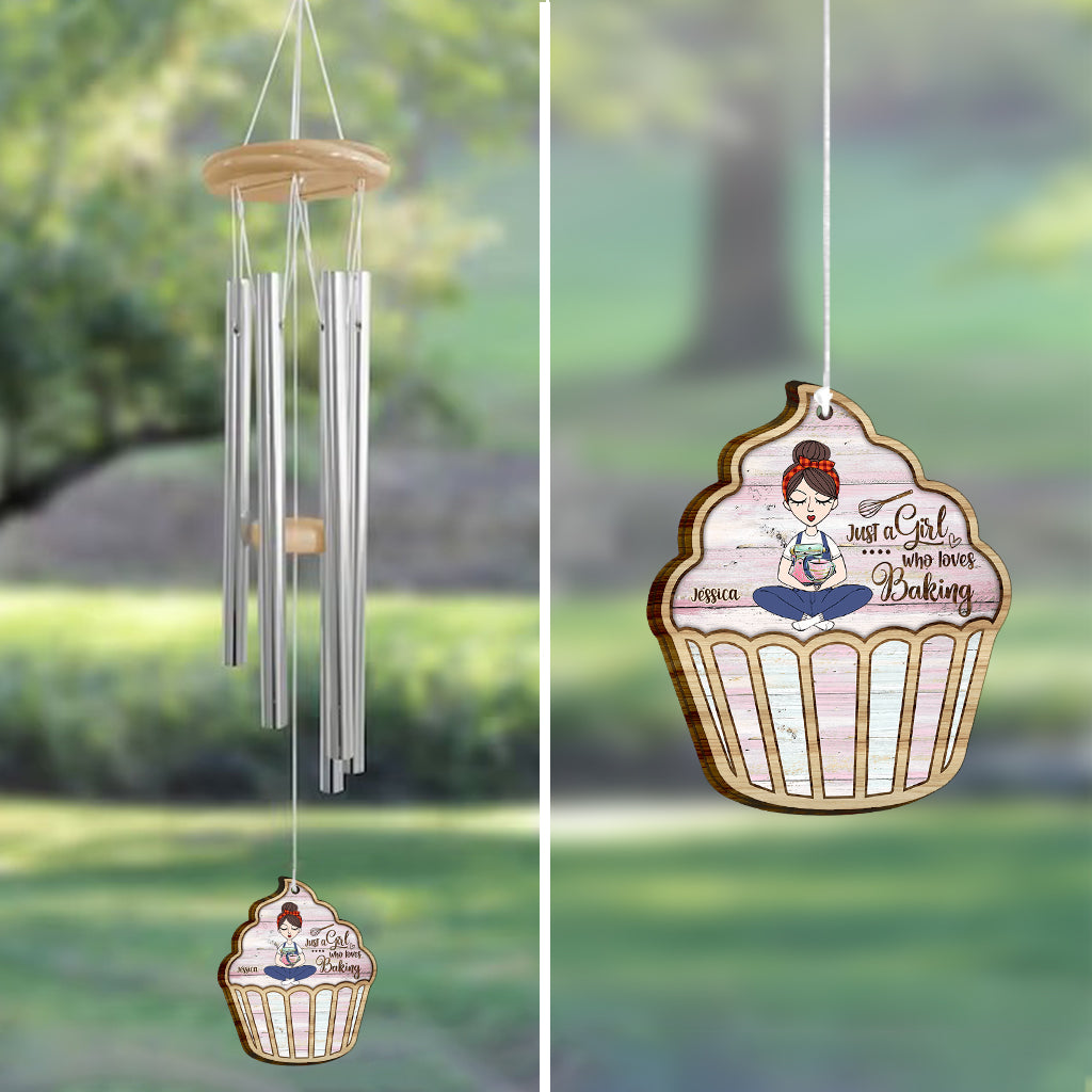 Just A Girl Who Loves Baking - Personalized Baking Wind Chime