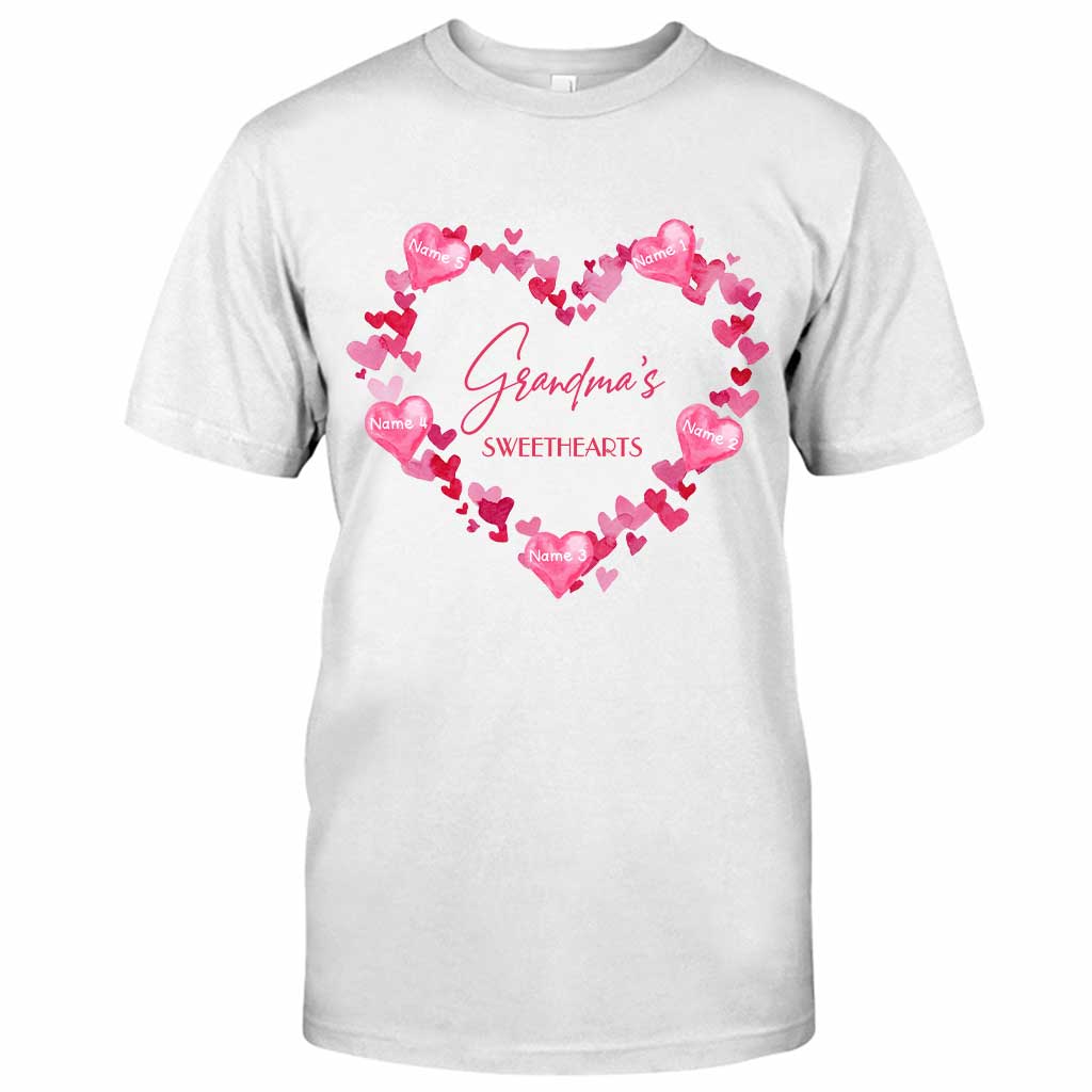 Grandma's Sweethearts - Personalized Valentine Grandma T-shirt and Hoodie