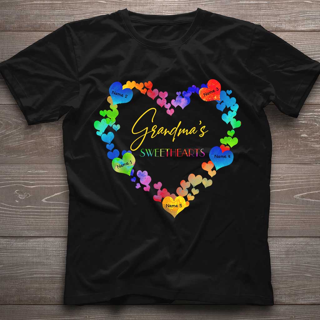 Grandma's Sweethearts - Personalized Valentine Grandma T-shirt and Hoodie