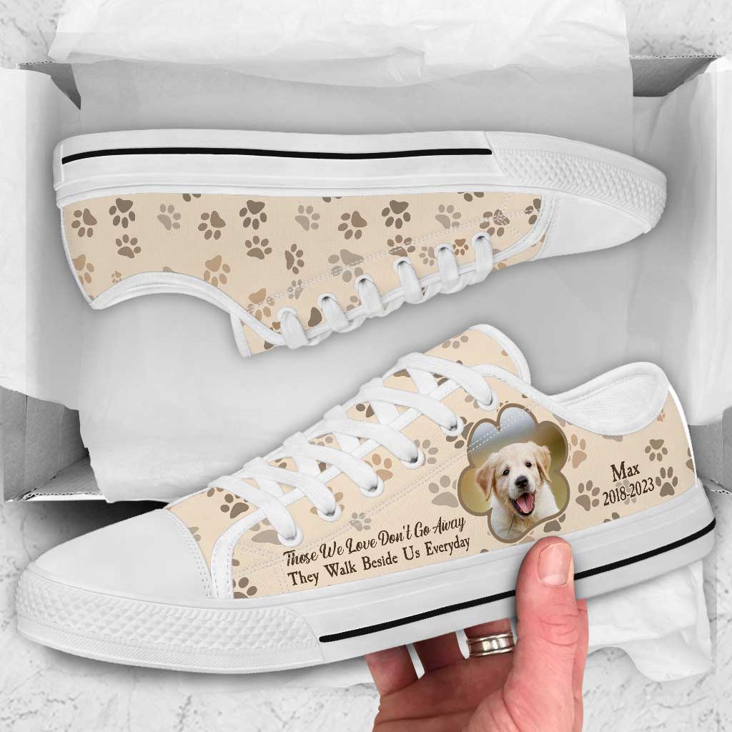 Those We Love Don't Go Away - Personalized Dog Low Top Shoes