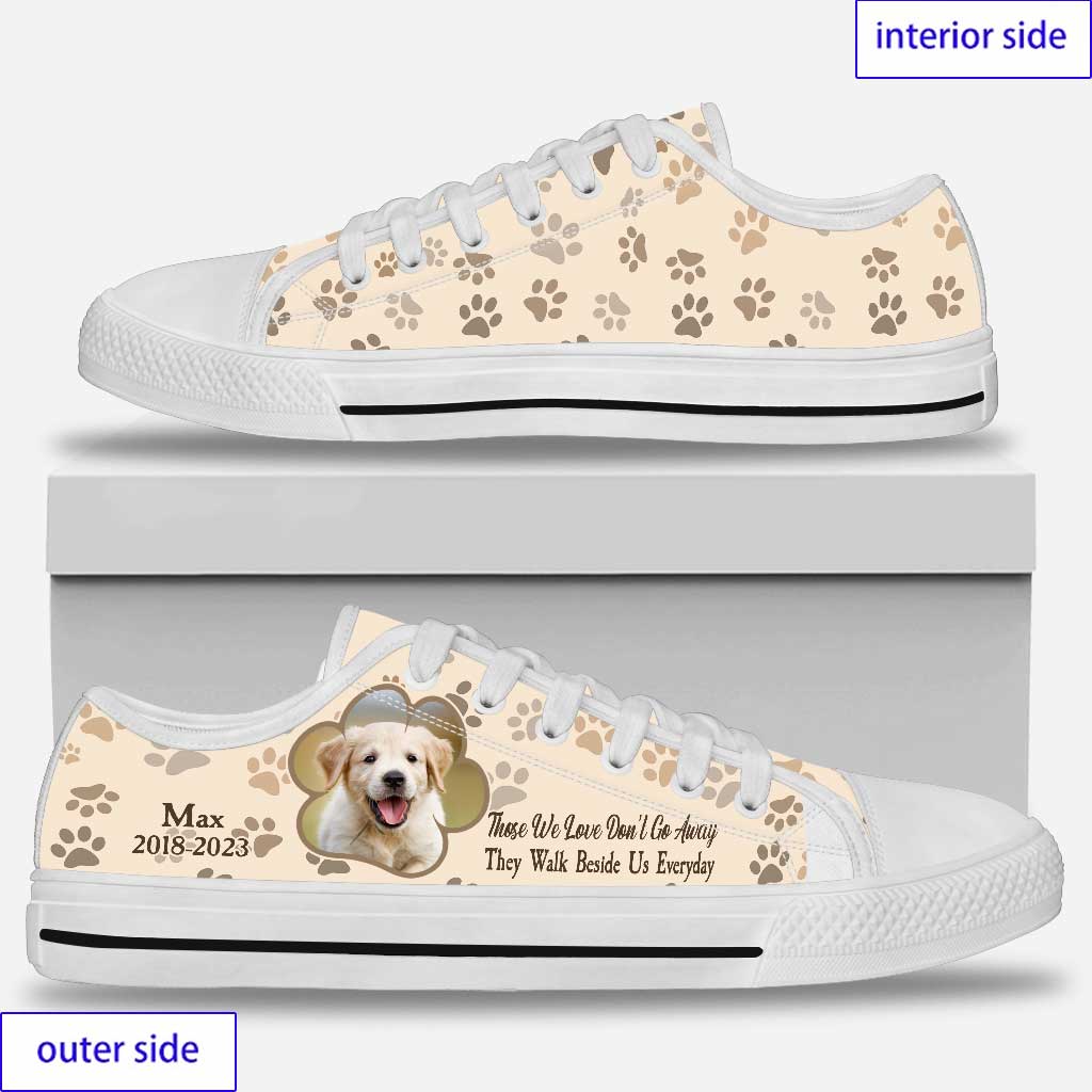 Those We Love Don't Go Away - Personalized Dog Low Top Shoes