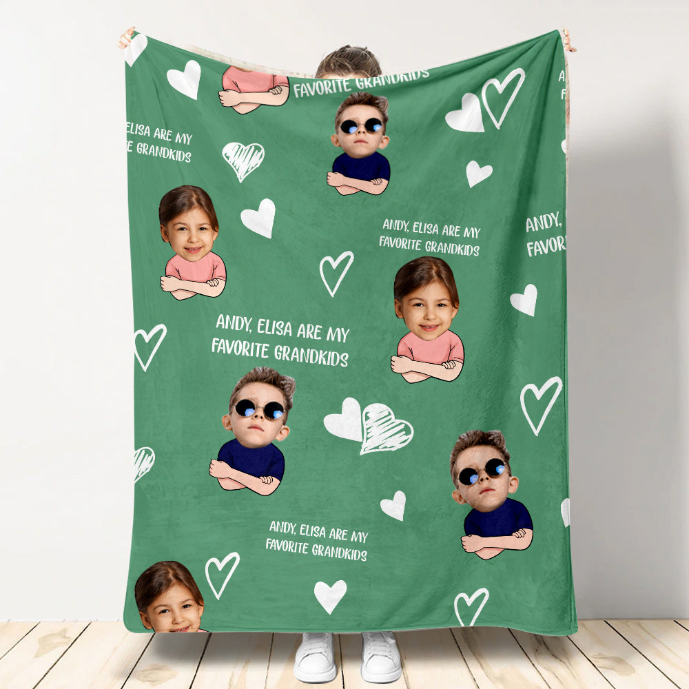 My Favorite GrandKid - Gift for grandma, grandpa - Personalized Blanket
