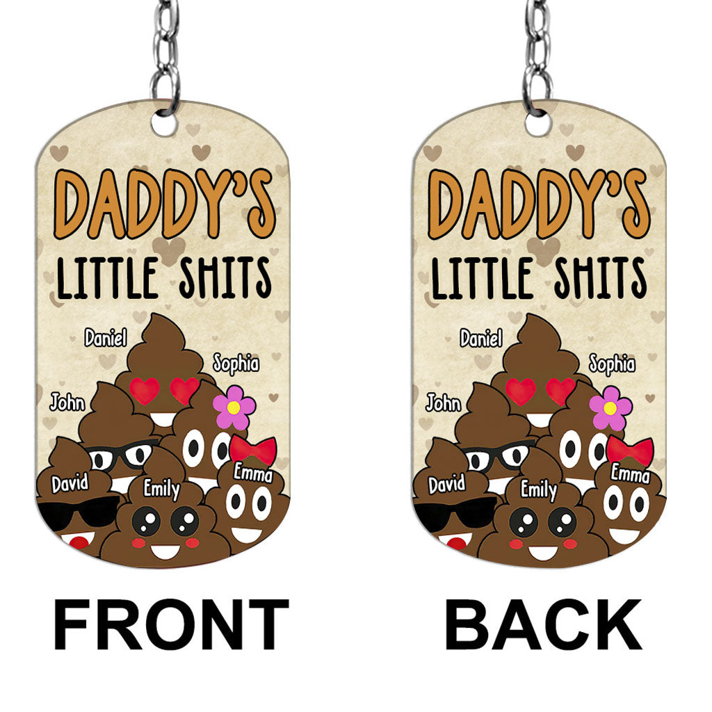 Discover Dad's Little Cuties - Gift for dad, grandma, grandpa, mom, uncle, aunt - Personalized Stainless Steel Keychain