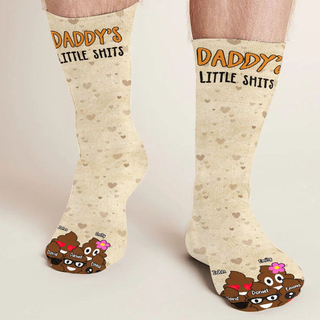 Dad's Little Cuties - Gift for dad, grandma, grandpa, mom, uncle, aunt - Personalized Socks