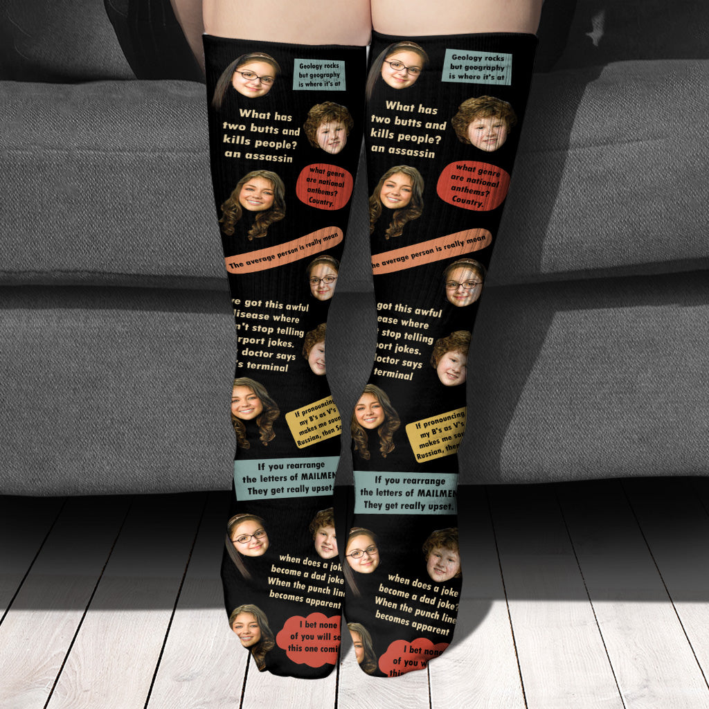 Dad Jokes - Personalized Father's Day Father Socks