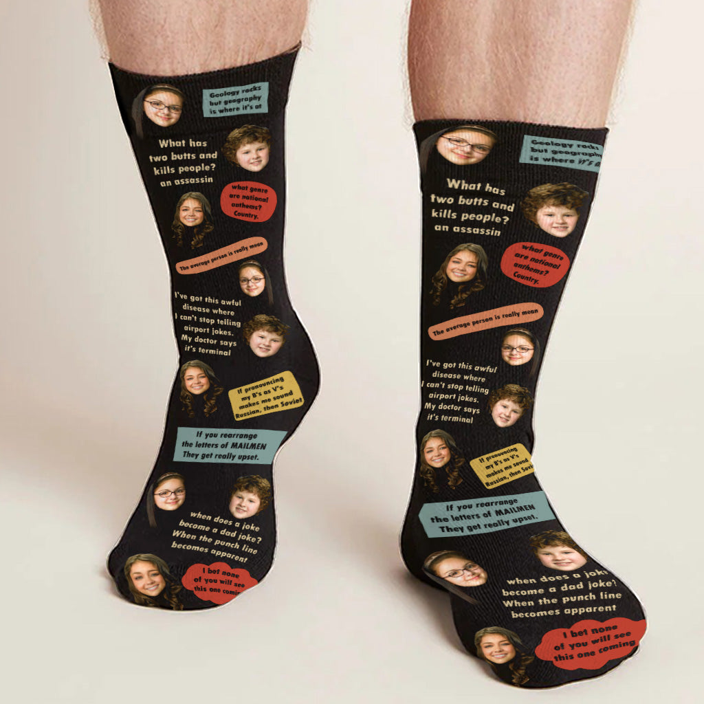 Dad Jokes - Personalized Father's Day Father Socks