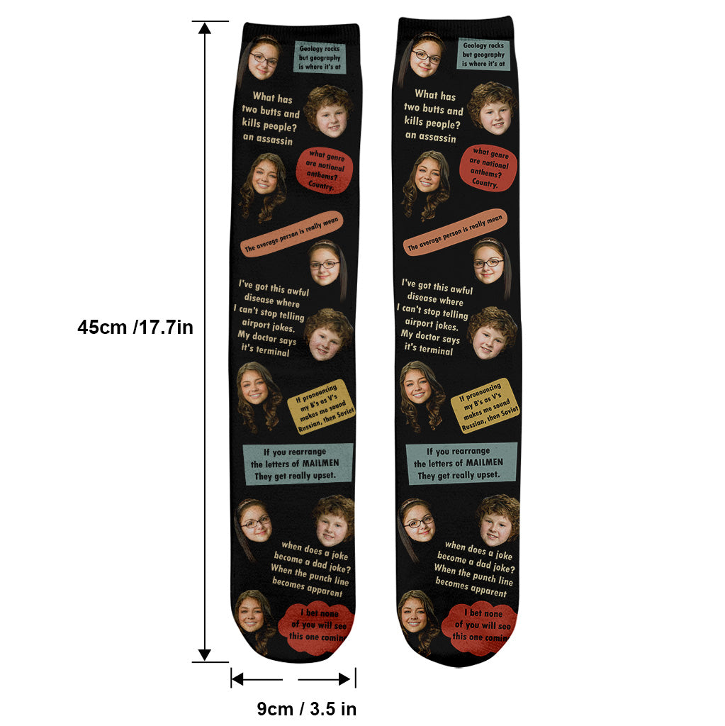 Dad Jokes - Personalized Father's Day Father Socks