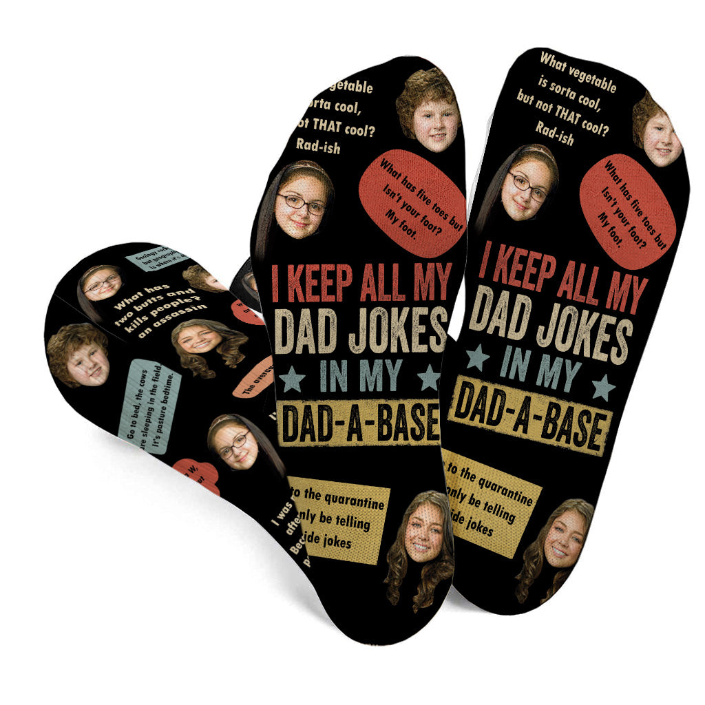 Dad Jokes - Personalized Father's Day Father Socks