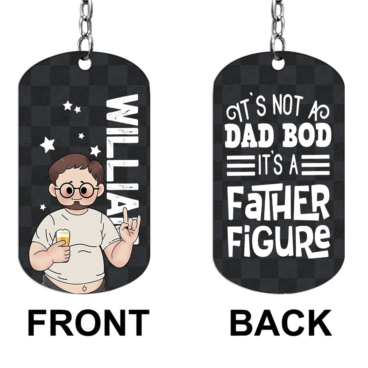 Discover Not A Dad Bod - Personalized Father's Day Father Stainless Steel Keychain