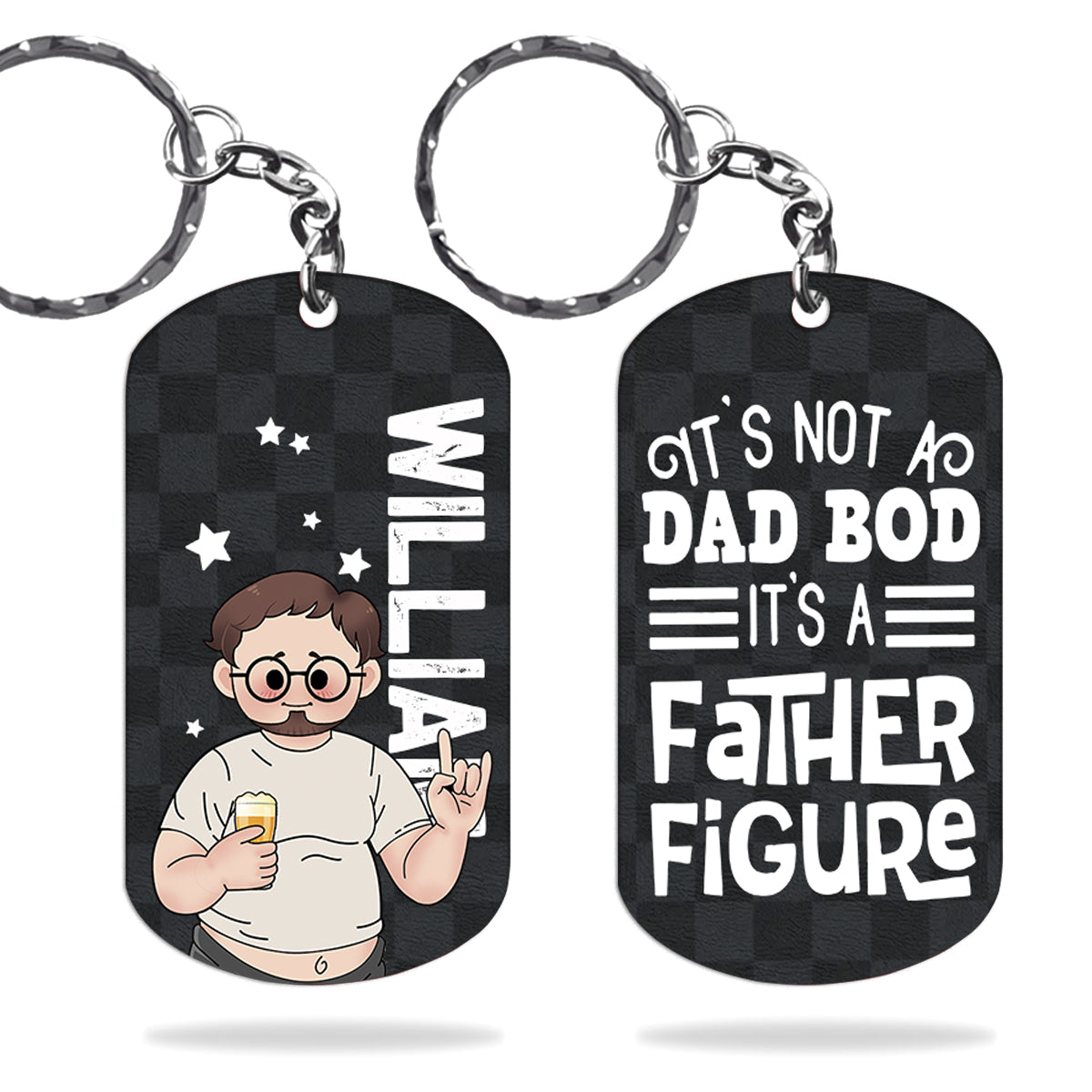 Disover Not A Dad Bod - Personalized Father's Day Father Stainless Steel Keychain