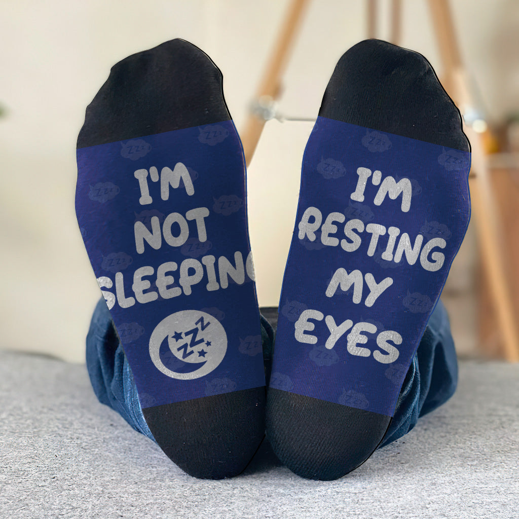 I'm Resting My Eyes - Personalized Father's Day Father Socks