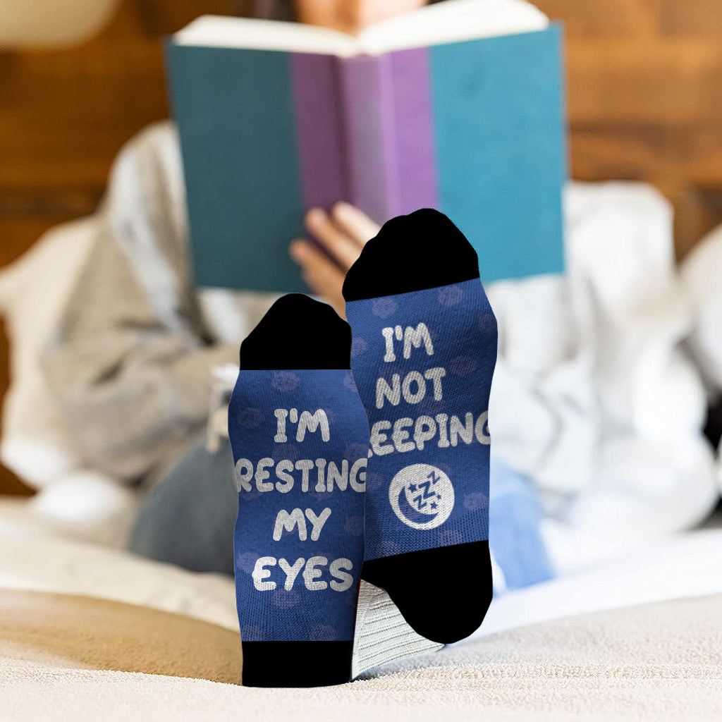 I'm Resting My Eyes - Personalized Father's Day Father Socks