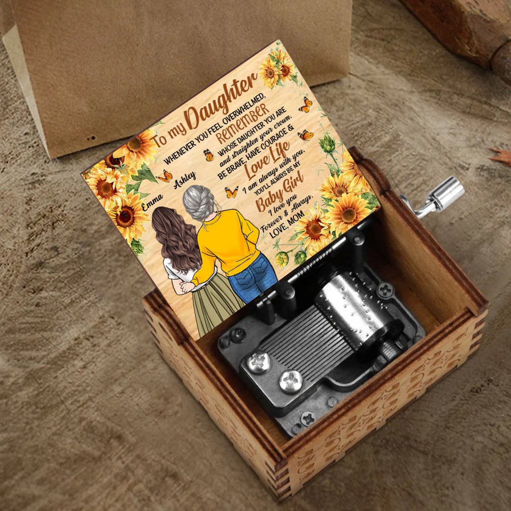 To My Daughter - Personalized Mother's Day Mother Hand Crank Music Box