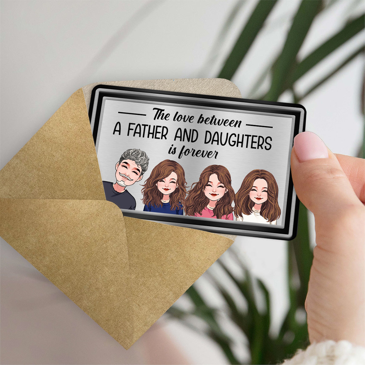 The Love Between - Personalized Father Wallet Insert Card