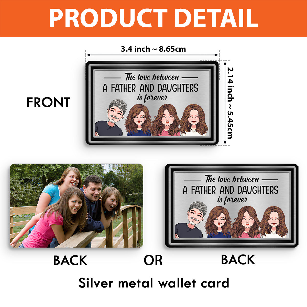 The Love Between - Personalized Father Wallet Insert Card