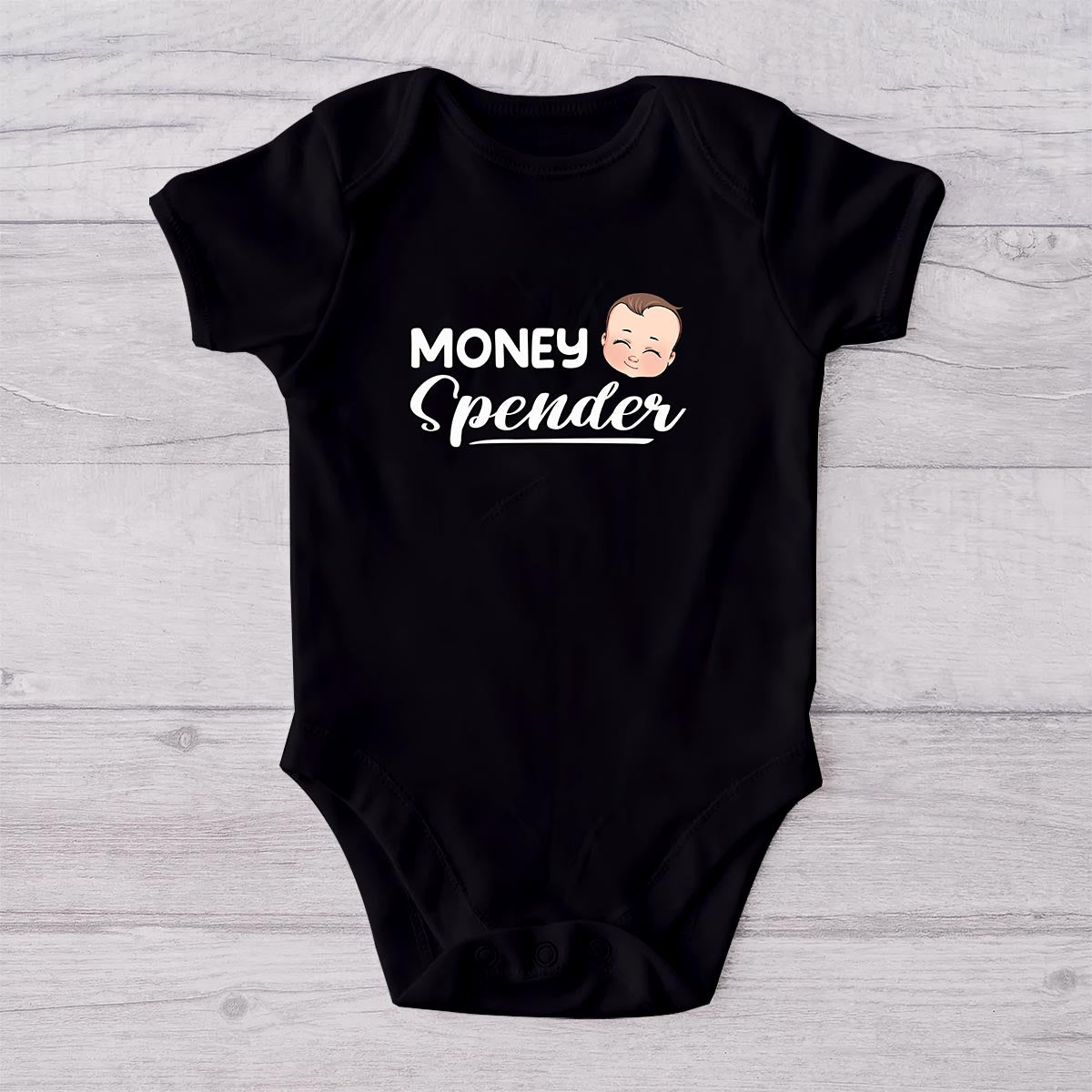 Money Maker Money Spender - Personalized Father T-shirt And Baby Onesie