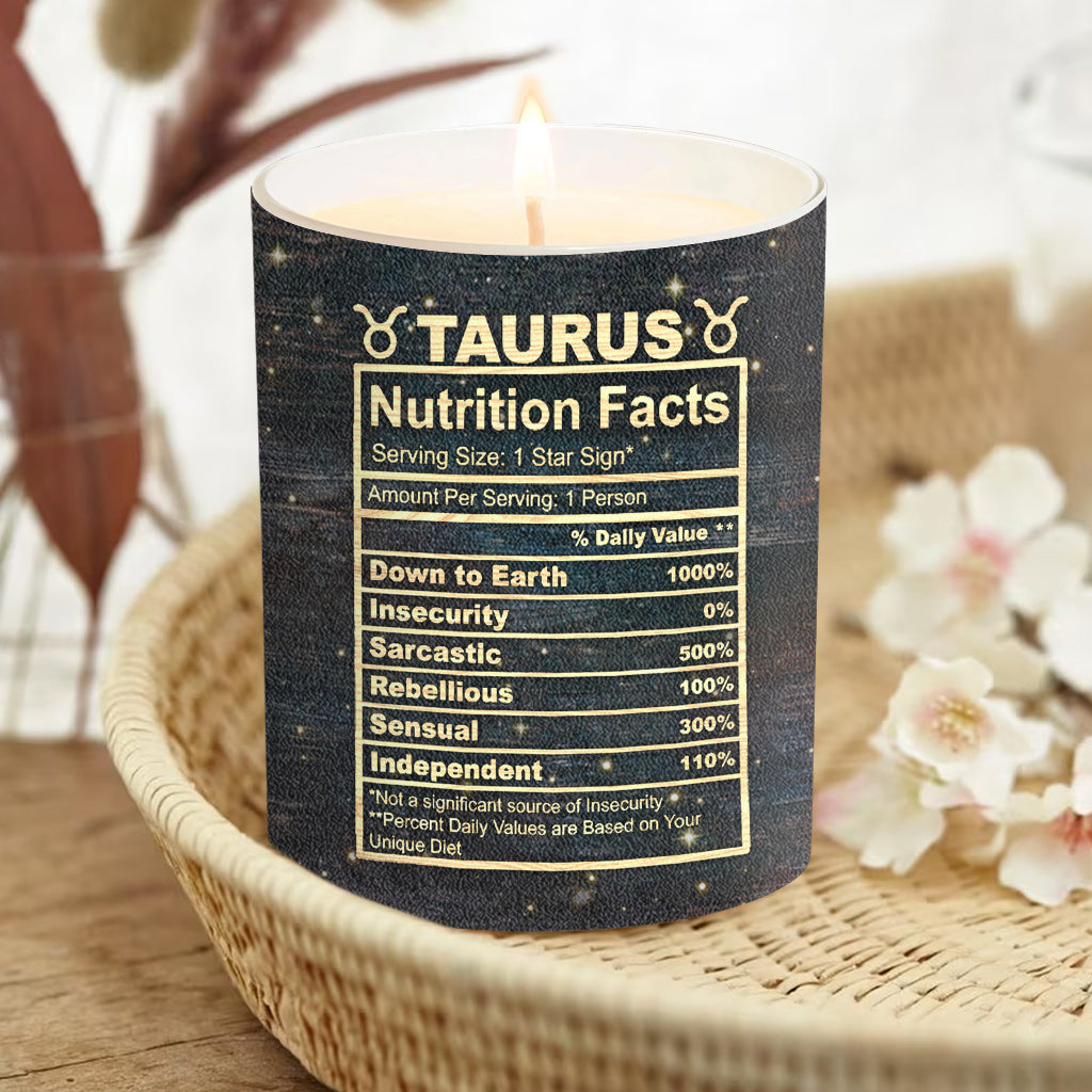 Horoscope Zodiac Sign - Personalized Horoscope Candle With Wooden Lid