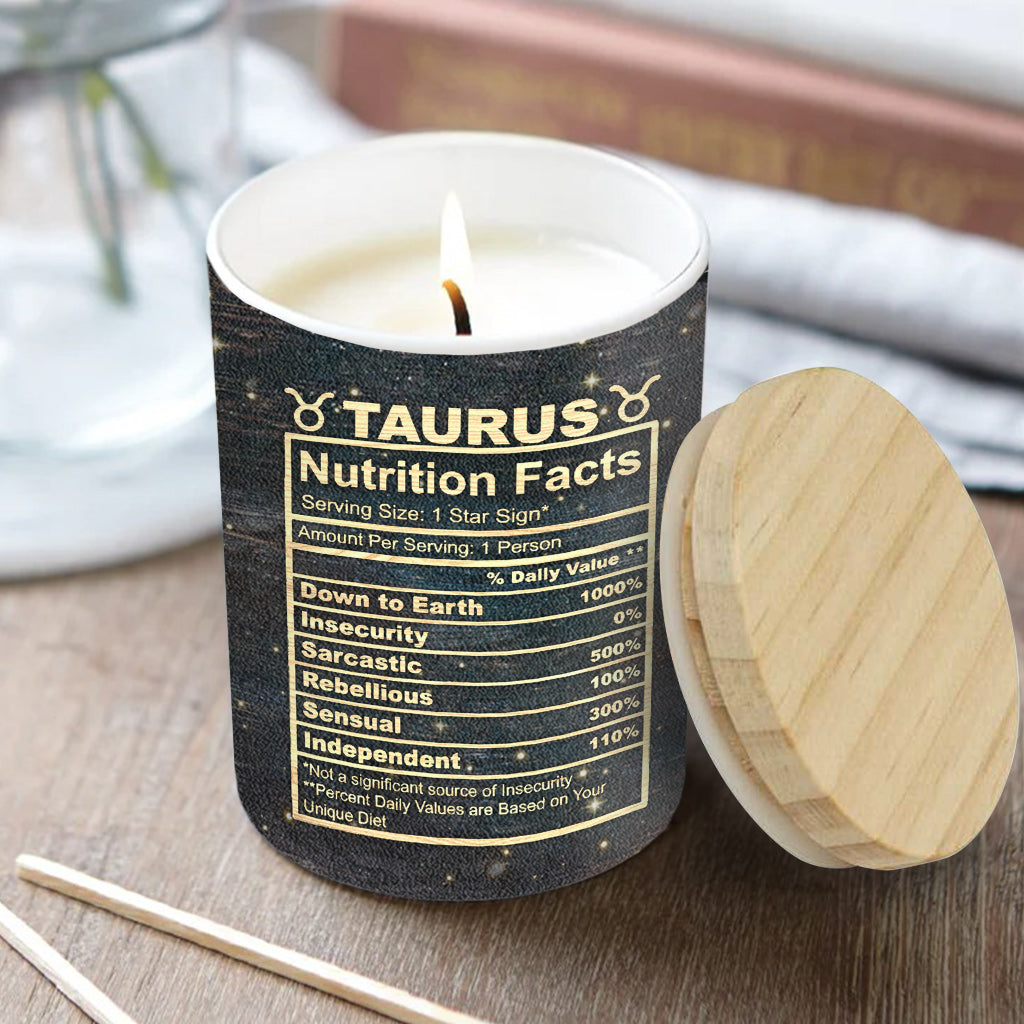 Horoscope Zodiac Sign - Personalized Horoscope Candle With Wooden Lid