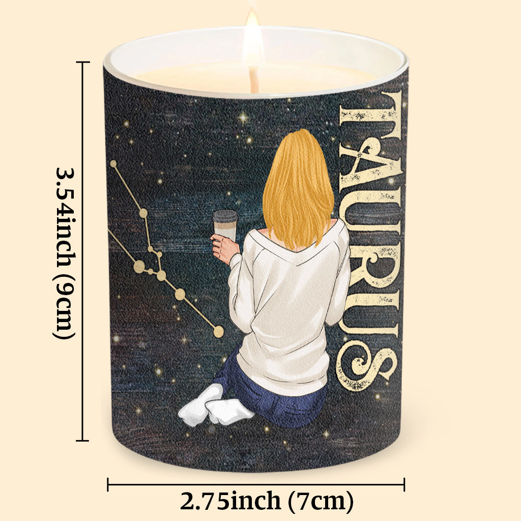 Horoscope Zodiac Sign - Personalized Horoscope Candle With Wooden Lid